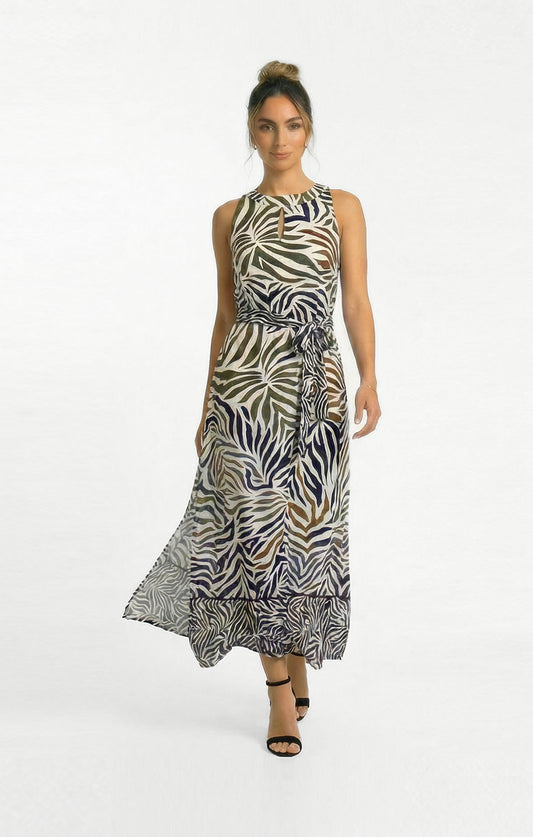 Vestido Halter Maxi Animal Print